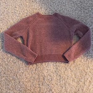 pink cropped sweater